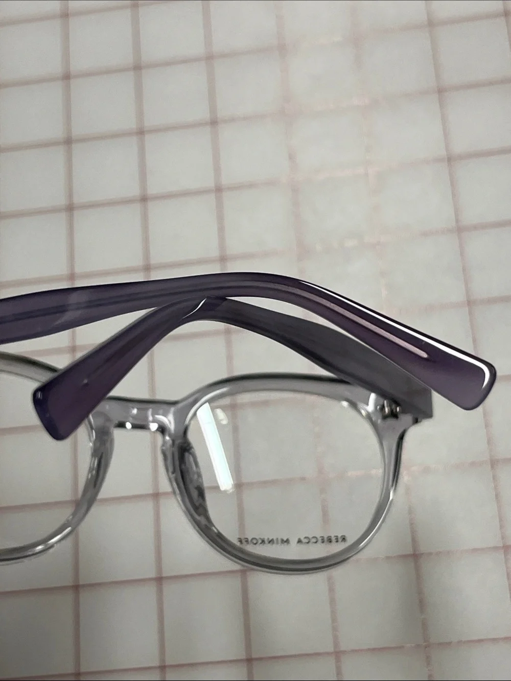 REBECCA MINKOFF NWOT Brooke 2 Preppy Academia Translucent Lilac Round Frames 49